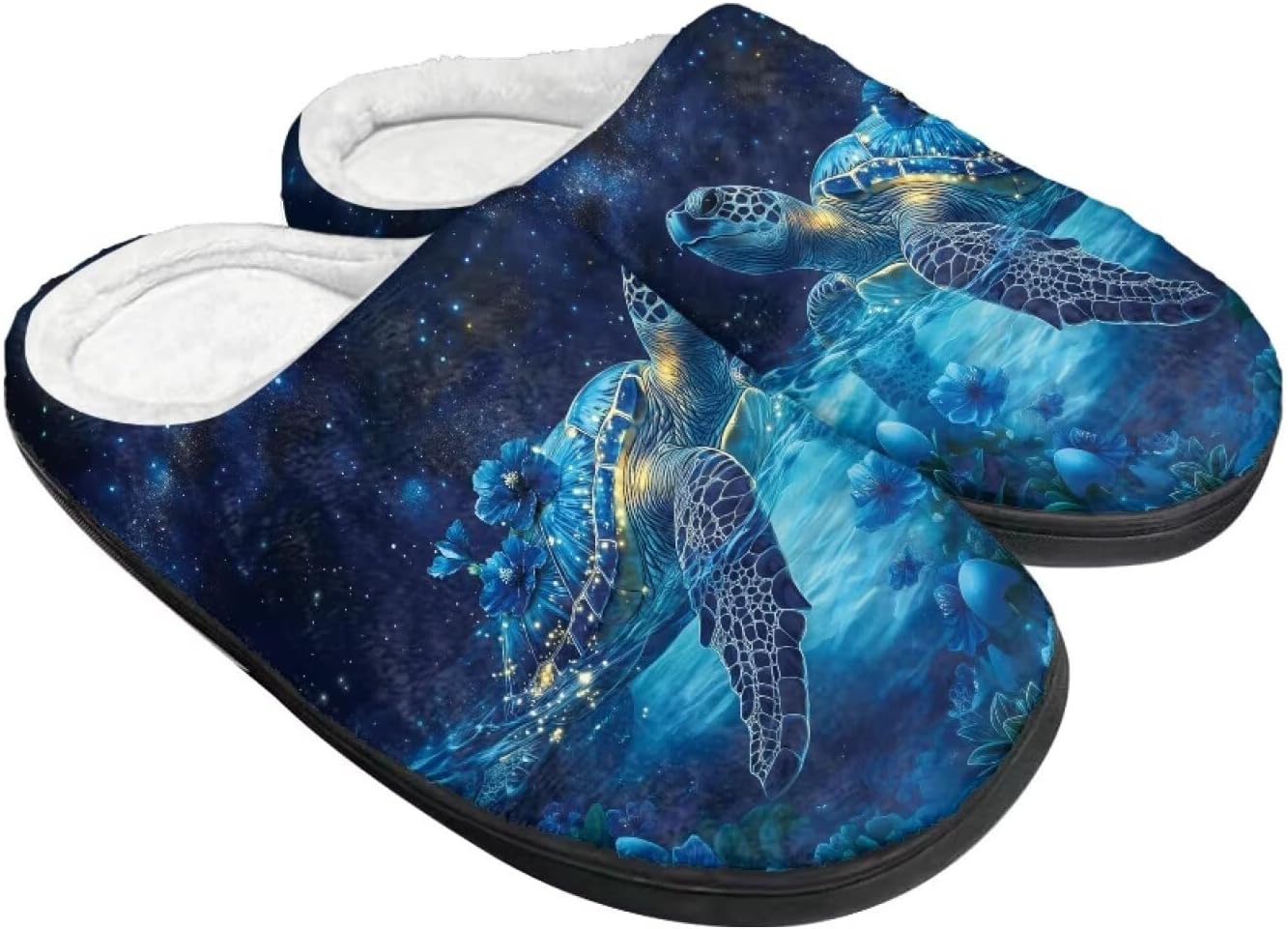 

Тапочки Tomeusey для женщин - домашние и хлопковые тапочки с противоскользящей подошвой, подарок для женщин и мужчин, Sea Turtle