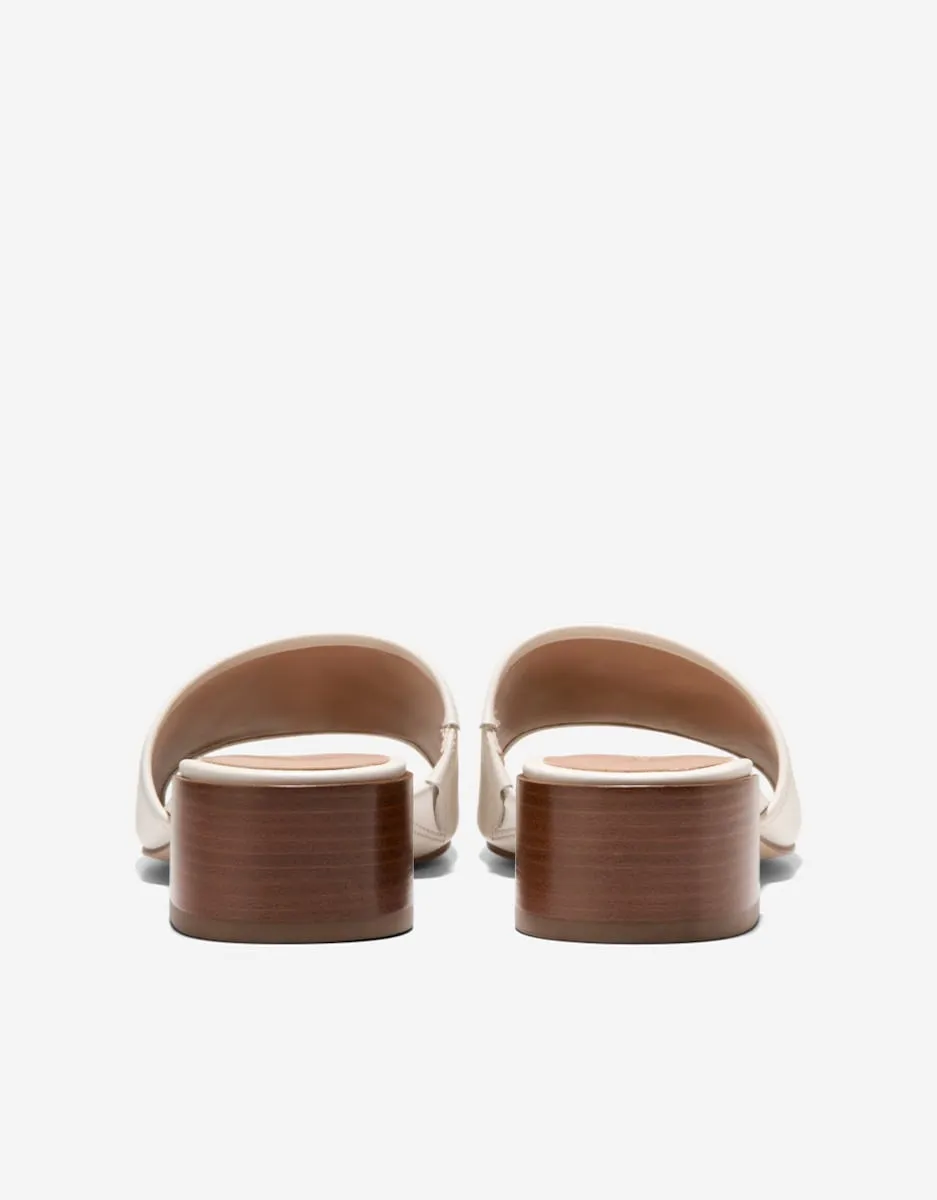 Женские мюли на каблуке из натуральной кожи Cole Haan, бежевый — фото 3