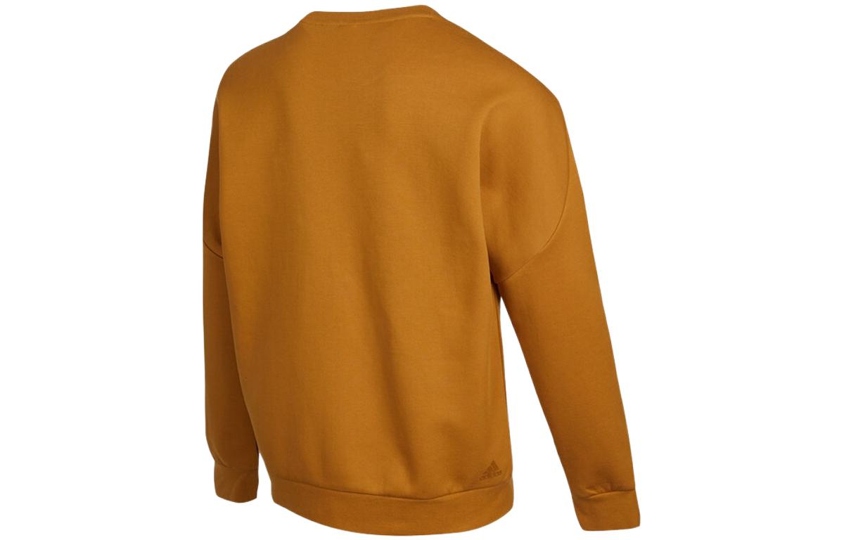 Худи Men's adidas Th Logo Swt Large Logo Round Neck Sports Pullover Brown HE9902 — фото 3