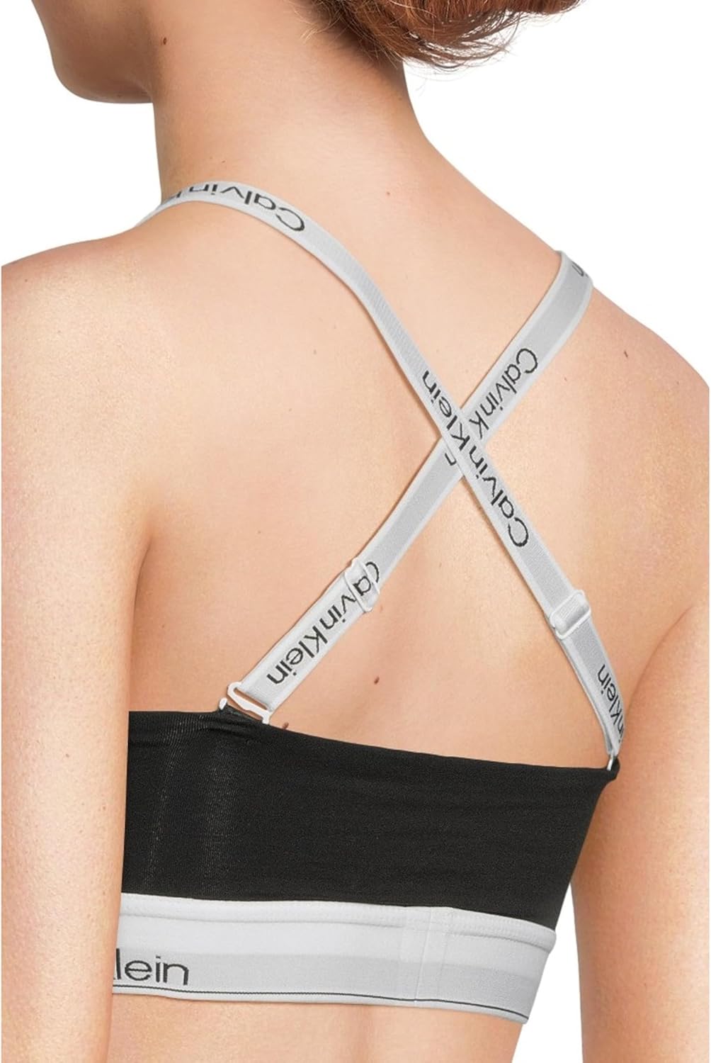 Женский бюстгальтер-бандо Calvin Klein с легкой подкладкой, из хлопка и модала, Black — фото 4