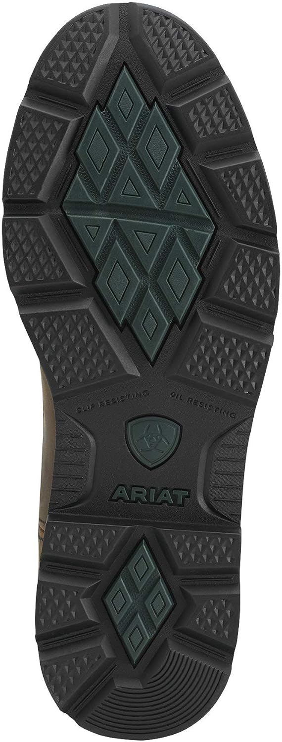 Мужские ботинки ARIAT WorkHog цвет ржаной, размер 11, кремовый верх, мягкий носок — фото 3