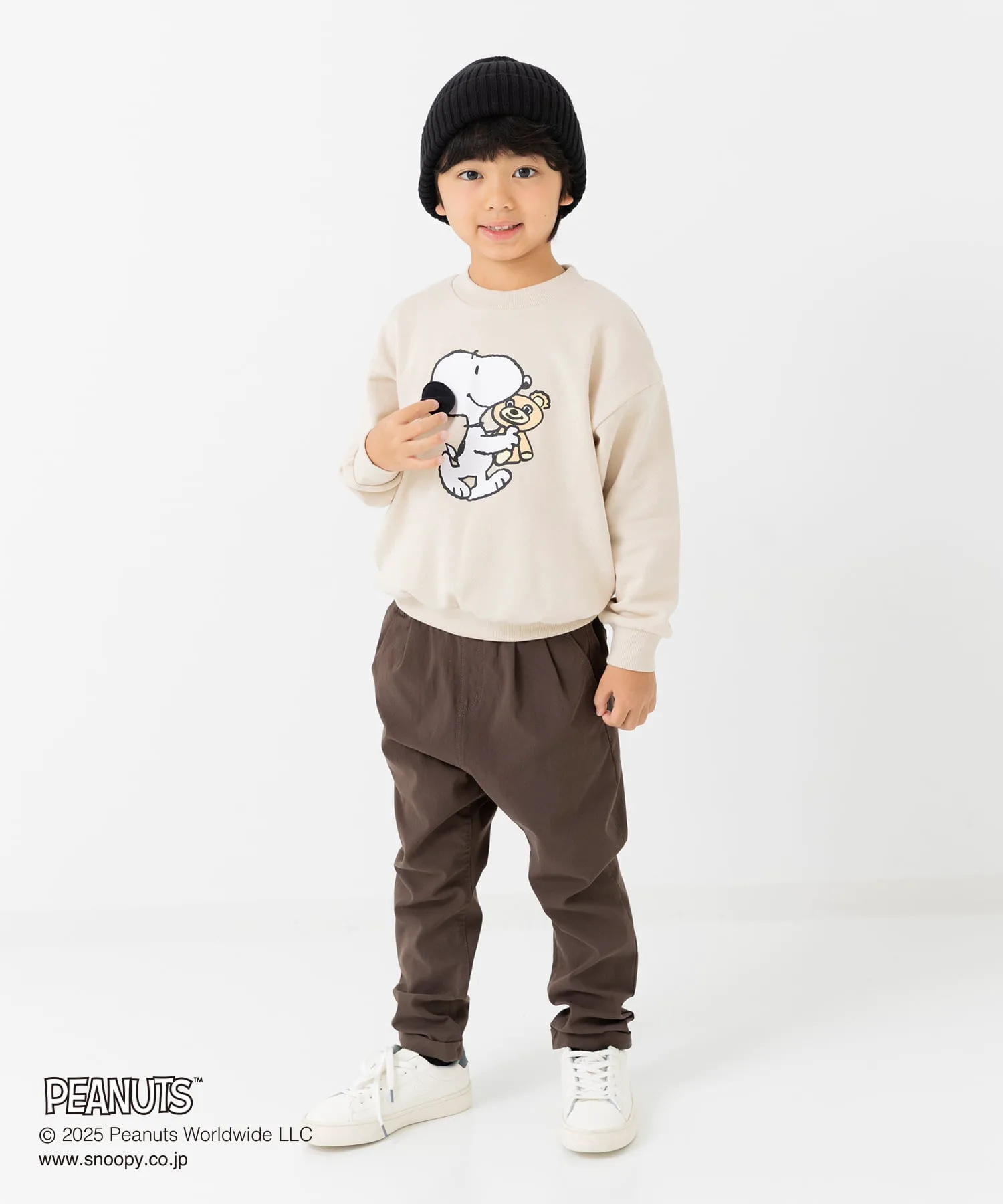 Флисовая толстовка с рисунком арахиса Peanuts, A Set-in/Cream — фото 2