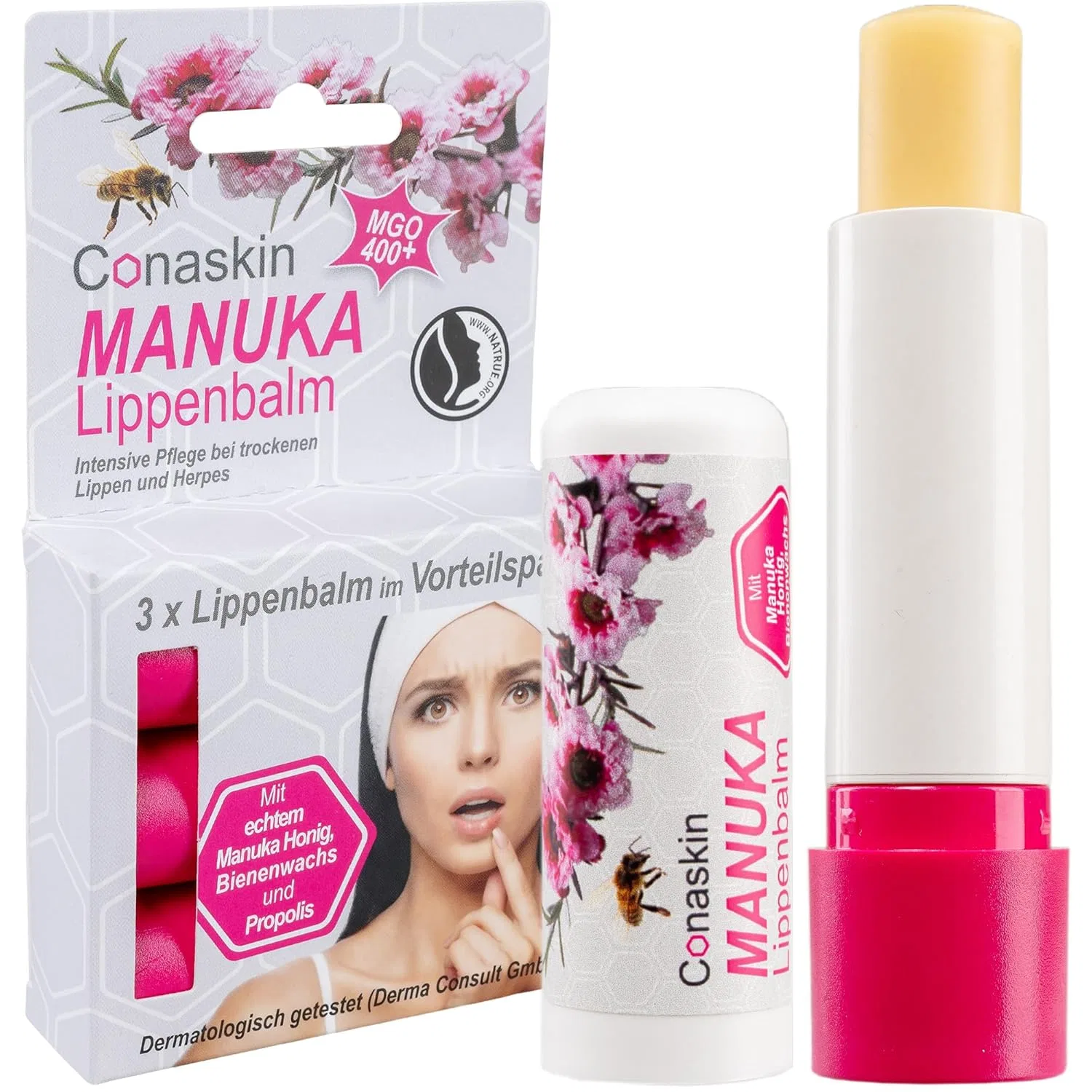 Интенсивный бальзам для губ MANUKA (MGO400), 4.6 г Conaskin