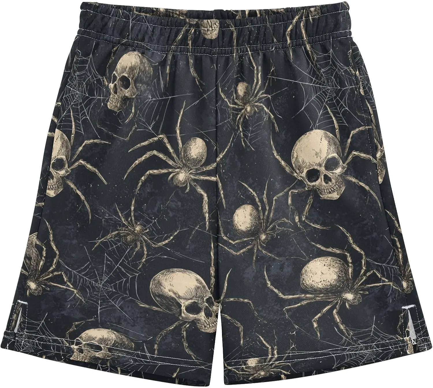 Шорты спортивные для мальчиков Spooky Ink Spider Skulls, Multi