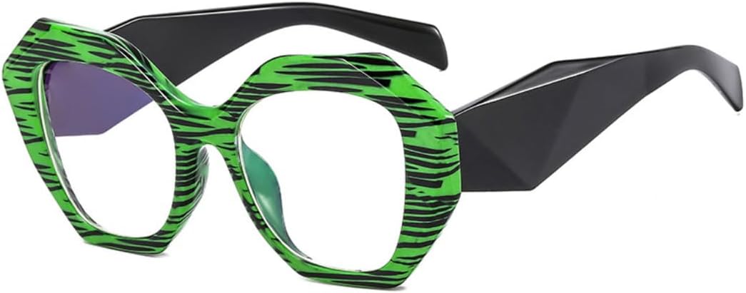 

Ретро-многоугольные солнцезащитные очки в форме «кошачьего глаза» конфетных цветов для женщин, модная оправа с пружинным шарниром для мужчин VVTWSSW, Green Stripe Black