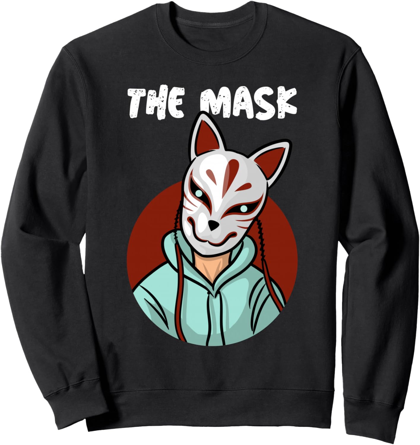 

Маска лисы в японском аниме, плетеная толстовка с изображением лисы Куцу Japanese Foxes Red Fox And Ice Fox Clothes, черный