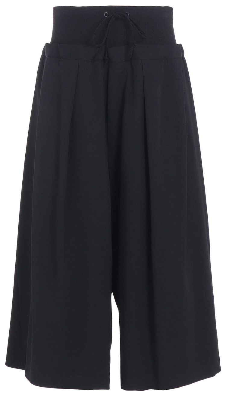 

Брюки Y's O с ребристой талией и широкими штанинами, черные