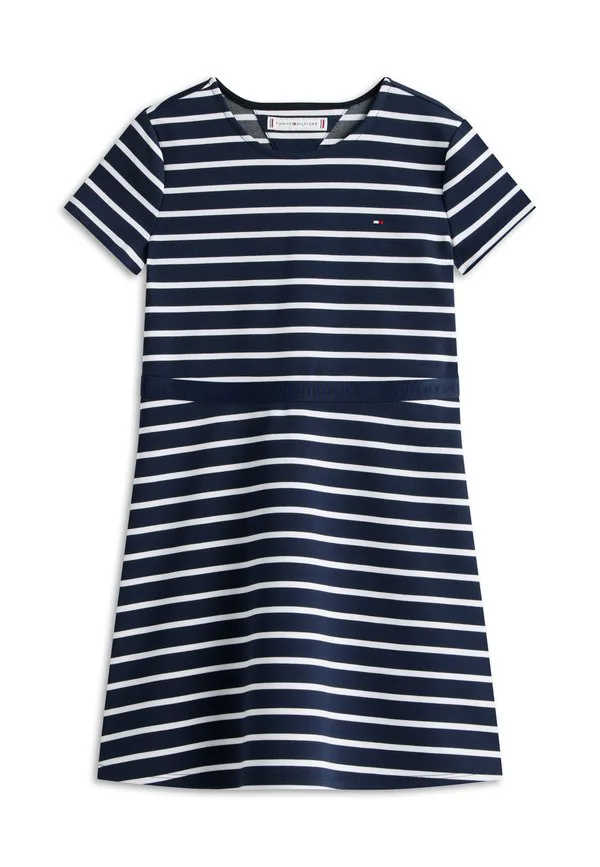 Платье-Скейтер с коротким рукавом, трикотажное платье Tommy Hilfiger, Dark Night Navy Stripes — фото 4