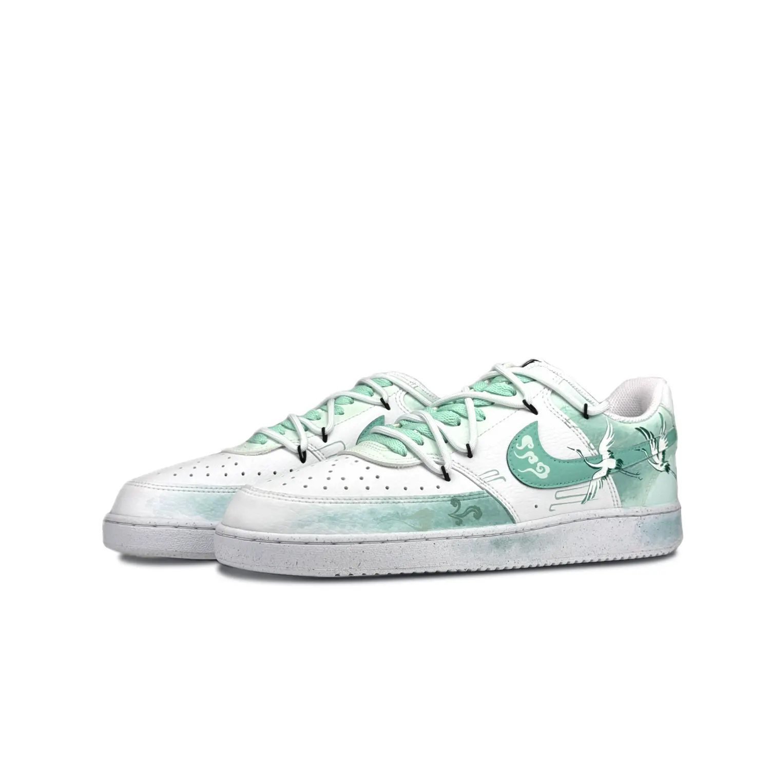 

Кроссовки Nike Court Vision 1 Skateboarding Shoes Unisex Low-top Green/White, зеленый