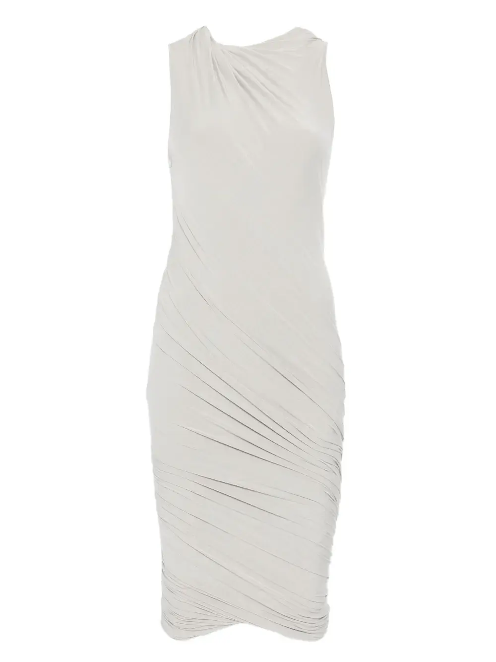 

Драпированное платье миди Rick Owens Lilies, серый