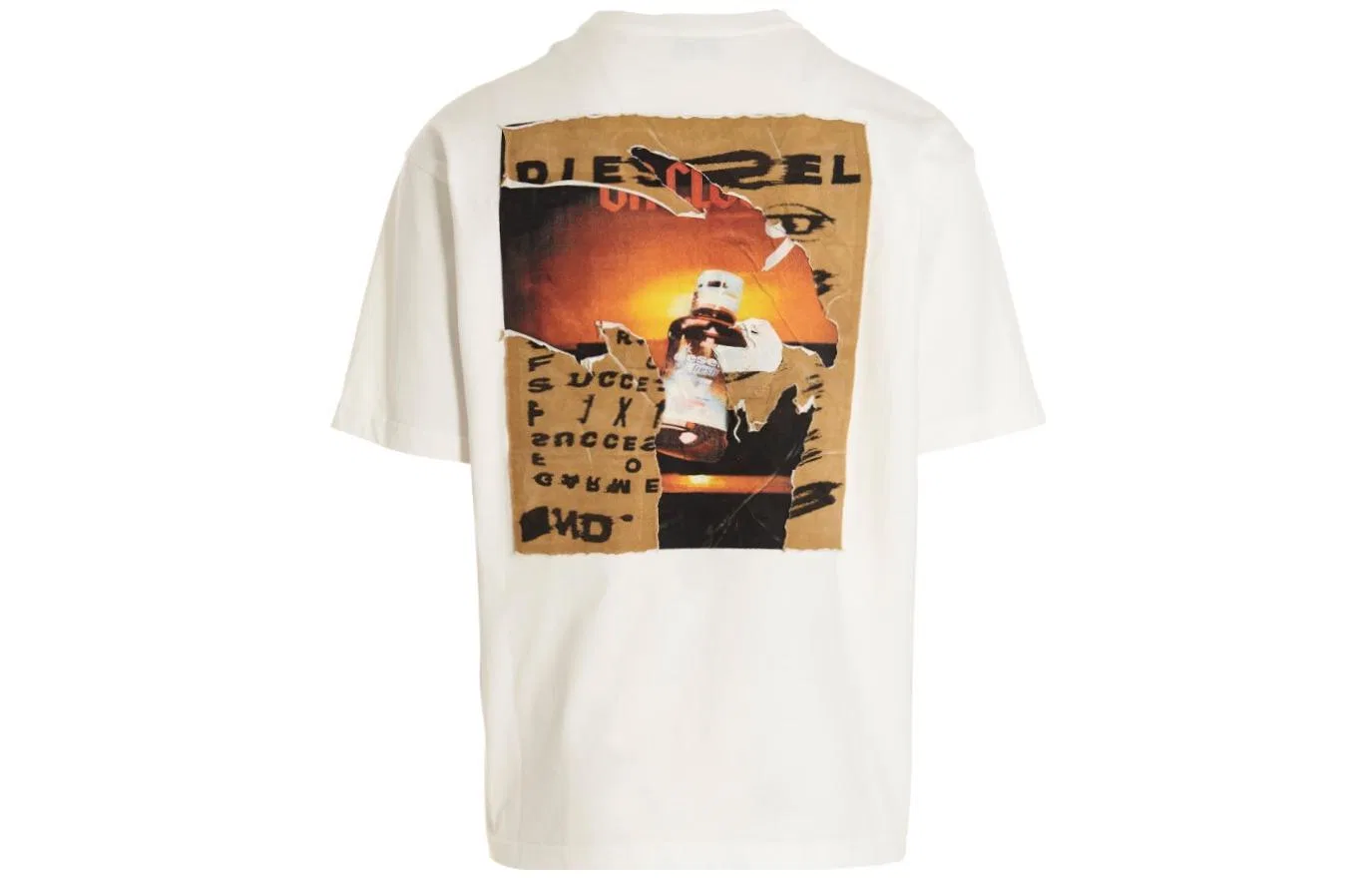 Футболка с эффектом стирки Diesel White — фото 3