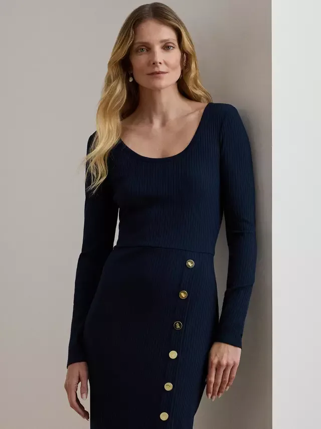 Платье-макси Lauren Grivalle с отделкой и вырезом-лодочкой Ralph Lauren — фото 4