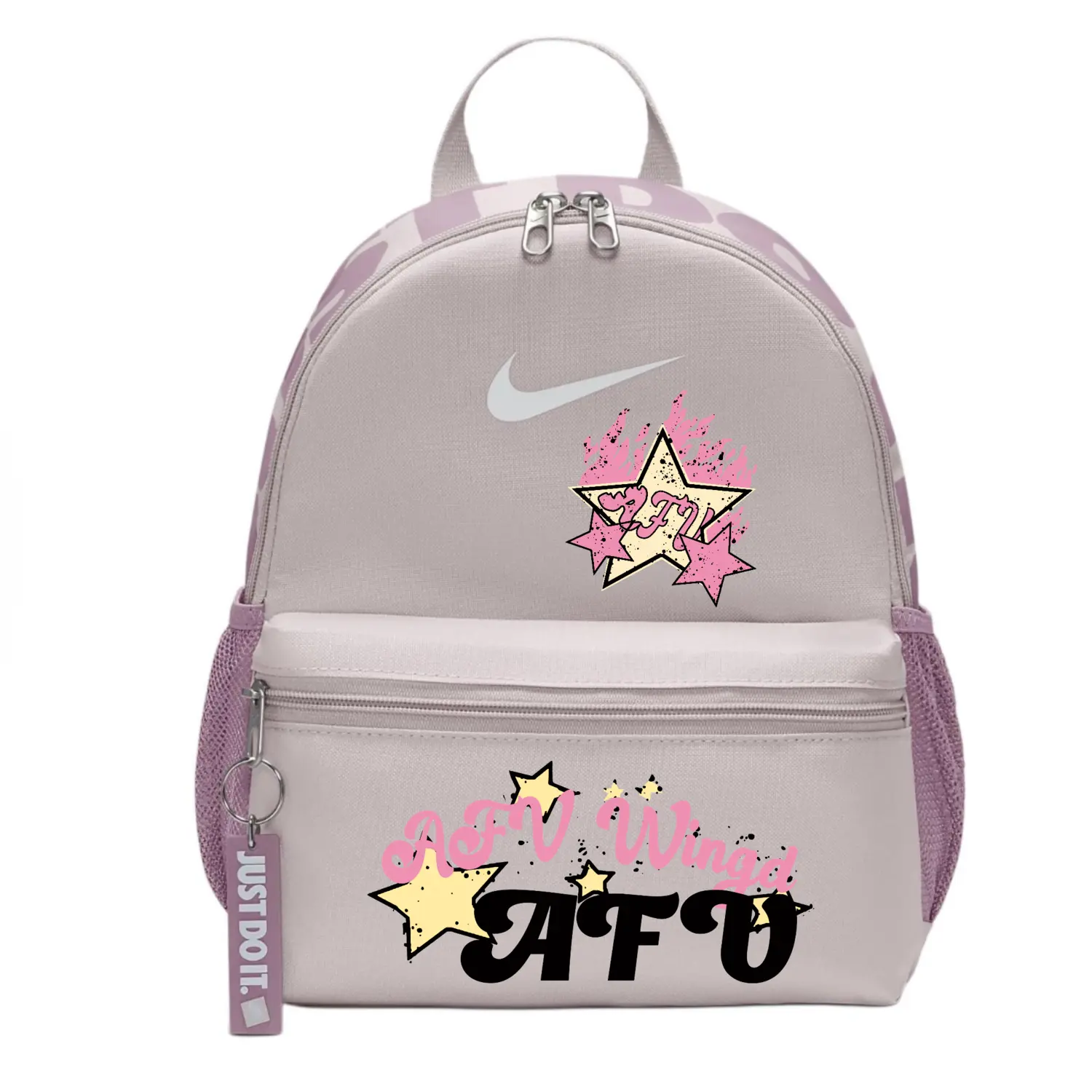 

Nike Тканевый рюкзак женский серый фиолетовый красный, Flame Stars