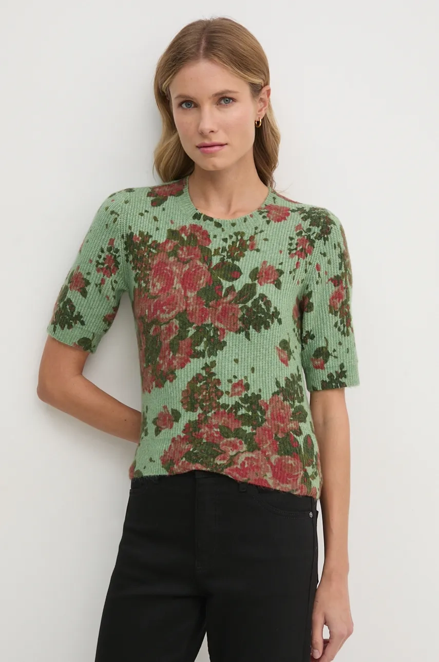 

Свитер из смесовой шерсти United Colors of Benetton, зеленый