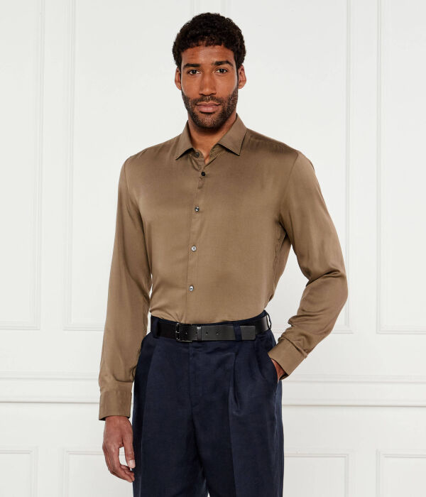 

Рубашка Кенно Slim fit Hugo, коричневый