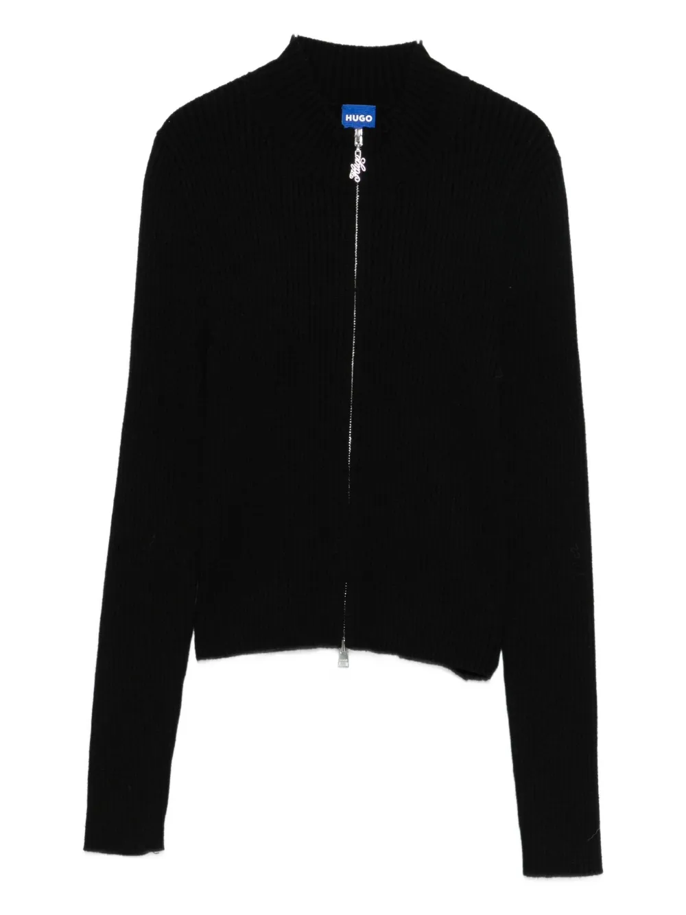 

Кардиган в рубчик на молнии Hugo, черный