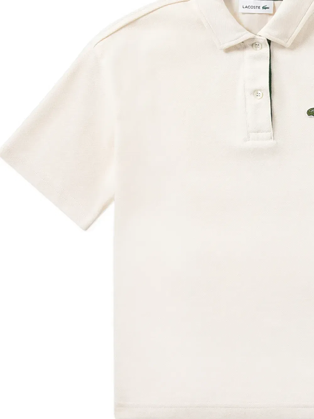 Поло с короткими рукавами Lacoste Kids, бежевый — фото 3