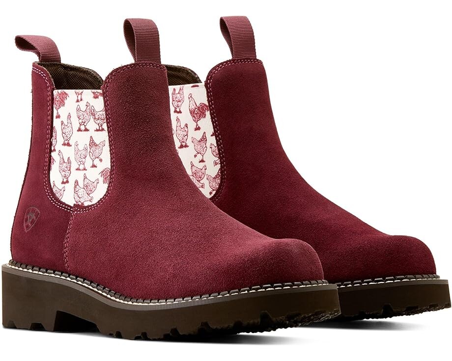 

Ботинки Ariat Fatbaby Twin Gore Western, цвет Burgundy Suede