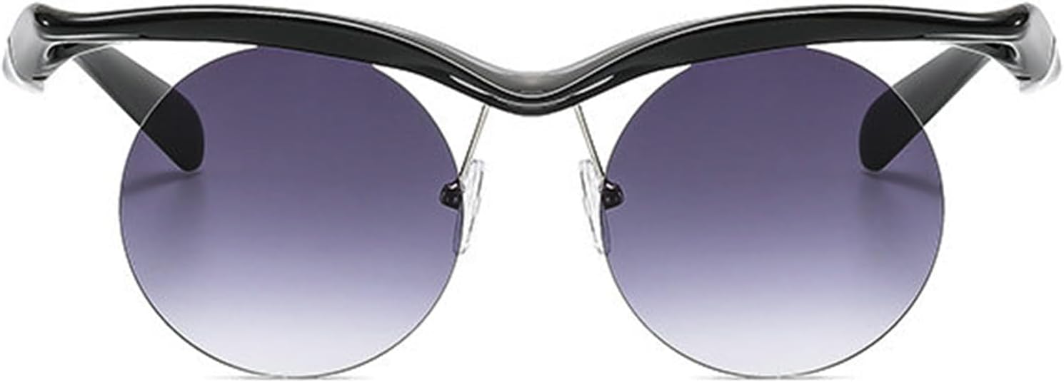 

Солнцезащитные очки Willochra в маленькой круглой оправе в стиле панк для женщин и мужчин, роскошные винтажные солнцезащитные очки без оправы для женщин, защита от УФ-излучения UV400, Gary