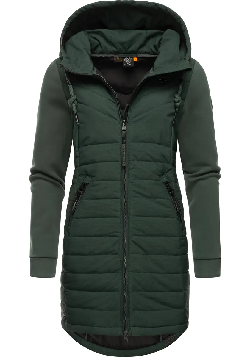 

Стеганое пальто Ragwear "Lucinda Long", пальто из современного микса материалов с капюшоном, зеленый