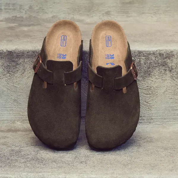 Женские сабо Birkenstock Boston с мягкой стелькой, цвет Mocha — фото 2