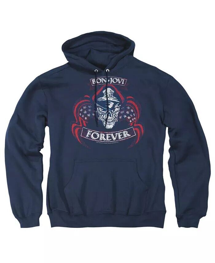 

Мужская толстовка с капюшоном Forever Skull для взрослых Bon Jovi, синий