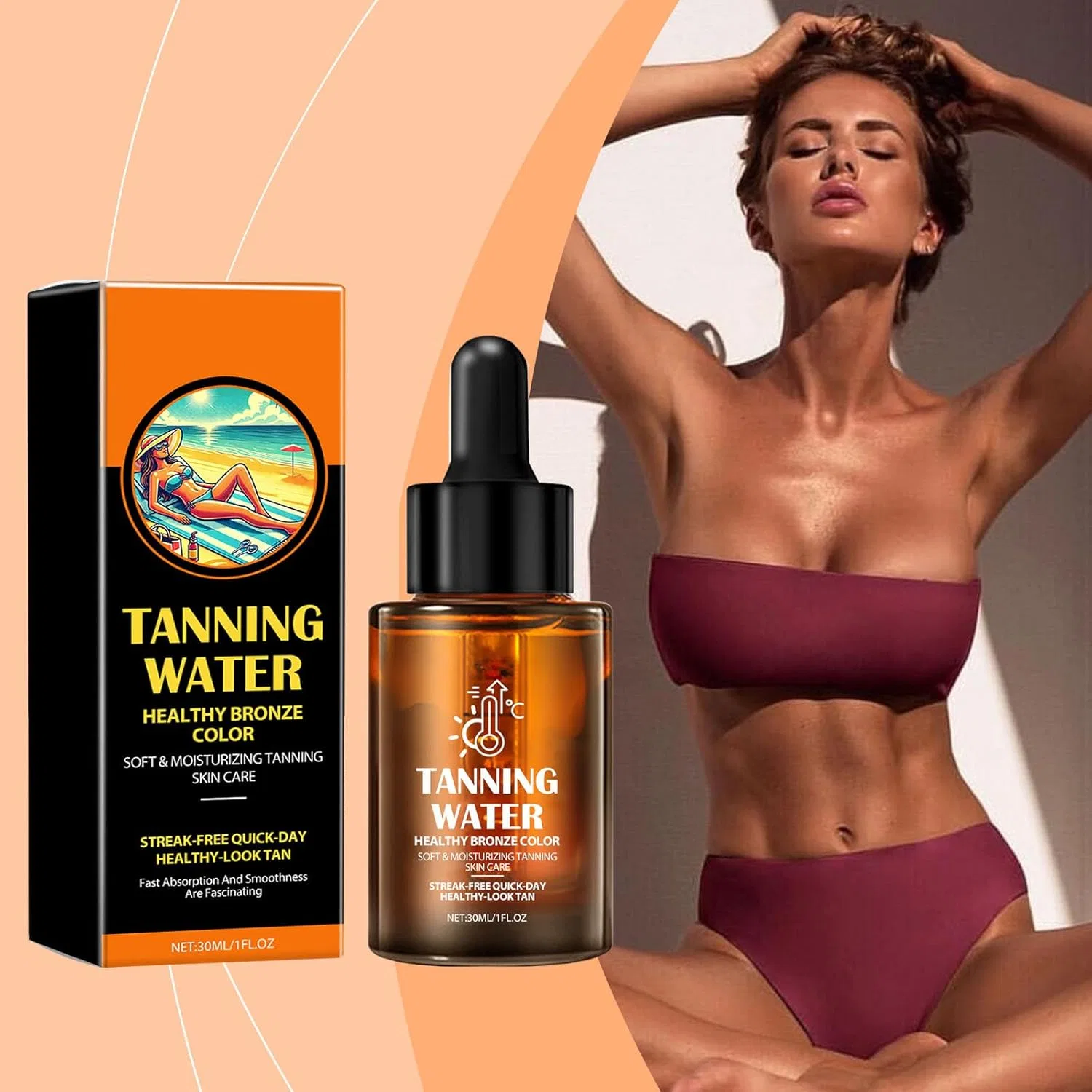 Автозагар увлажняющий Natural & Organic, 30 мл, бесцветный Generic — фото 2