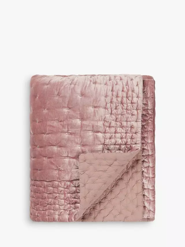 

Покрывало John Lewis Boutique Hotel Velvet Stitch Quilted, цвет rosa