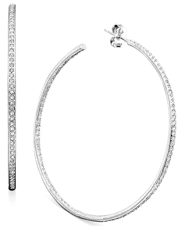 

Серьги-Кольца среднего размера 2 дюйма, изготовленные для Macy's Eliot Danori, silver