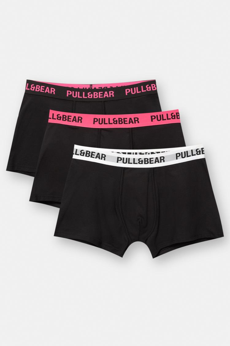 

Упаковка из 3 пар трусов-боксеров Pull And Bear, мультиколор