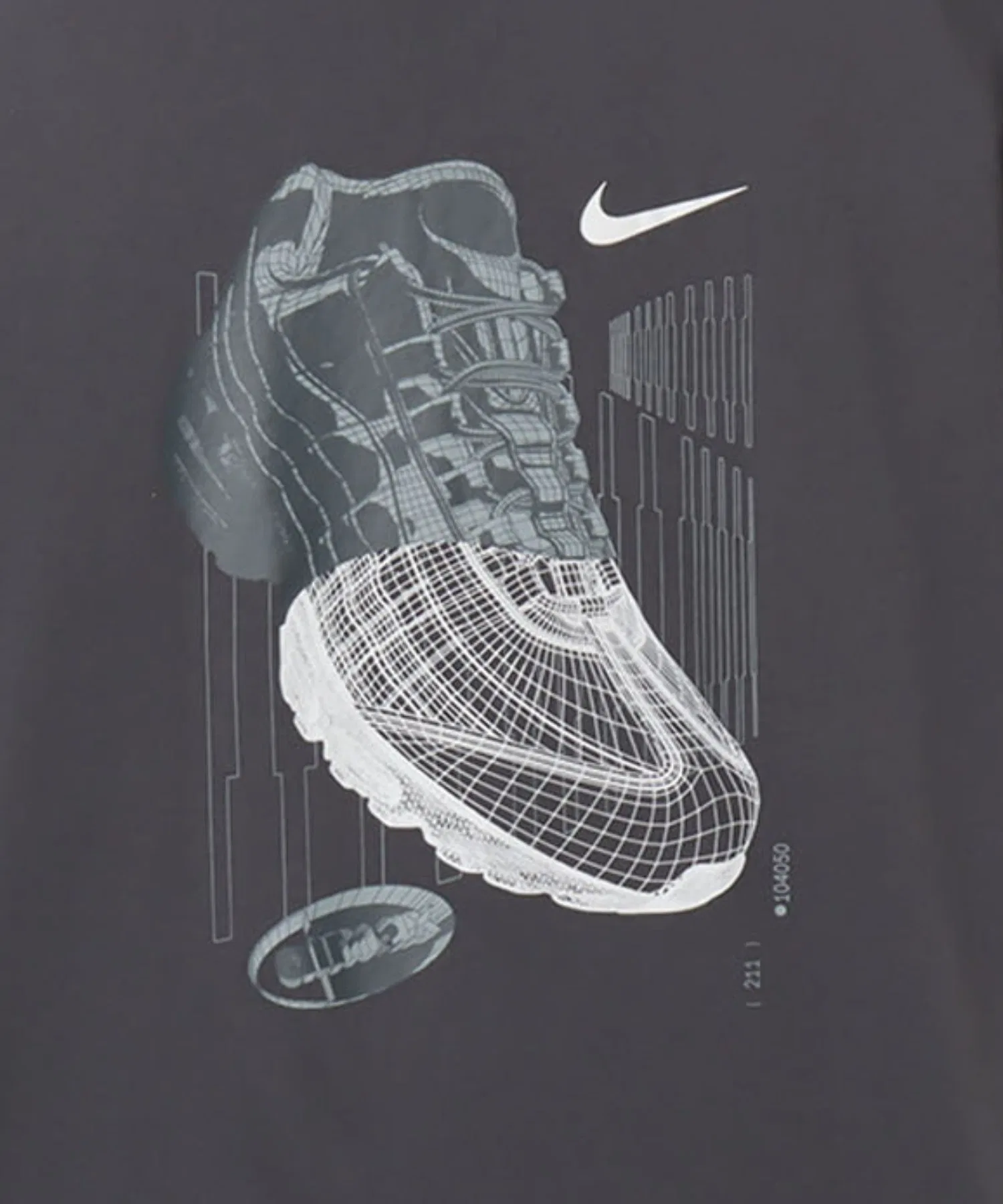 Мужская футболка NIKE FMRN с логотипом серого цвета — фото 3