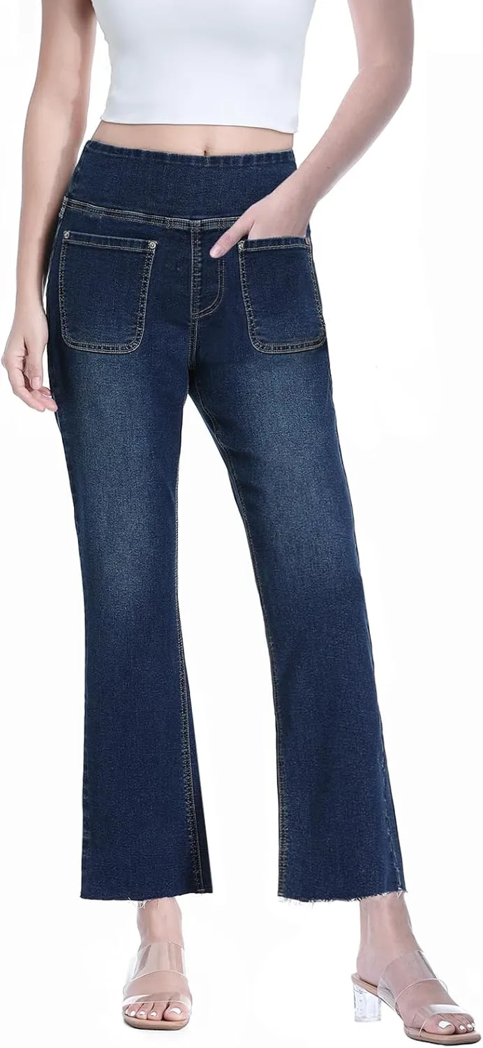 

Кроп джинсы для женщин, Stretchy High Waisted Chasehot