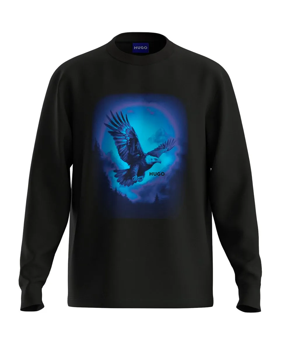 

Мужская футболка с длинным рукавом Hugo, черный