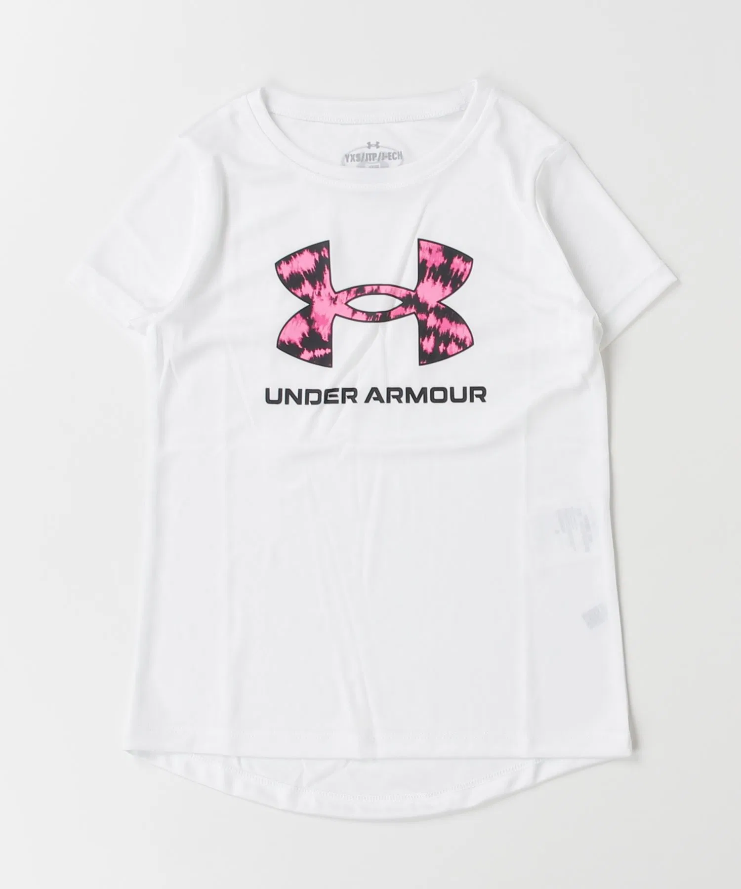 Детская футболка с большим логотипом UNDER ARMOUR белая