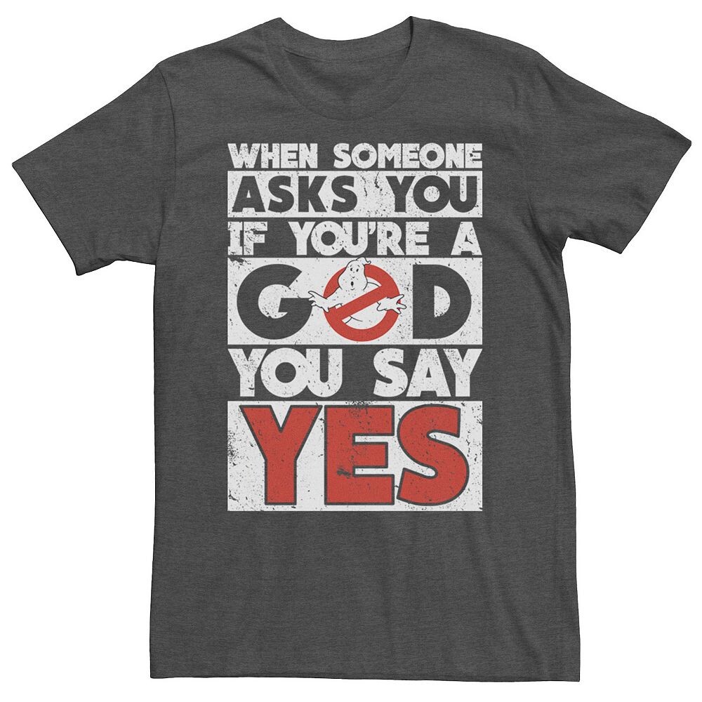 

Мужская футболка Ghostbusters A God Quote Licensed Character, цвет Charcoal Heather