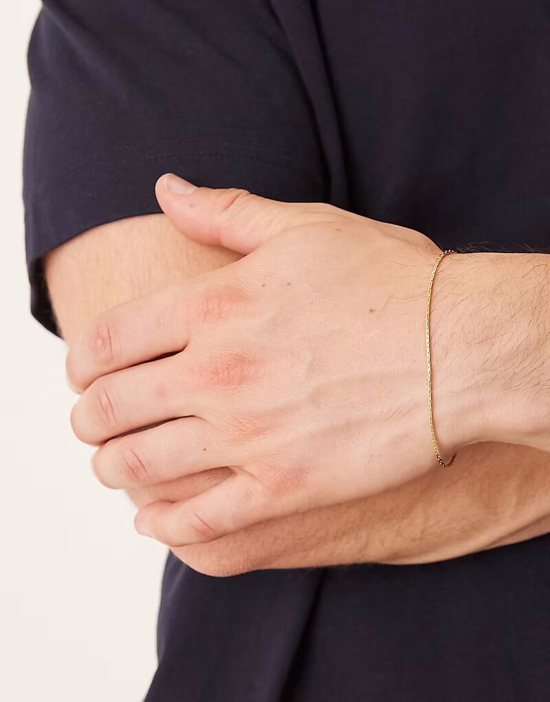 

Браслет-цепочка из стерлингового серебра с позолотой Asos Design