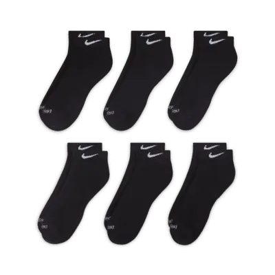 Носки Nike Everyday Plus Cushioned Training Ankle (6 шт), черный/белый — фото 2