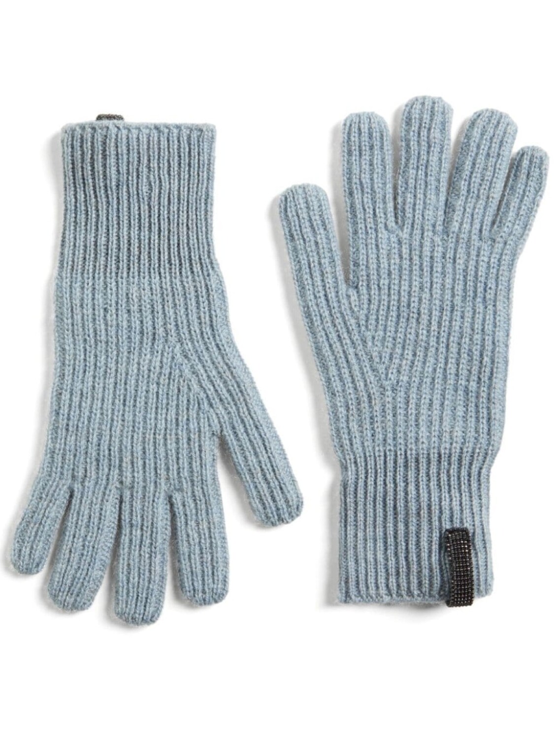 

Brunello Cucinelli Kids кашемировые перчатки с декором Monili, синий