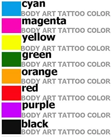 Набор для боди-арта BODY ART TATTOO COLOR 8 цветов по 15 мл Fake Tattoo Pro Shop Shonando — фото 3