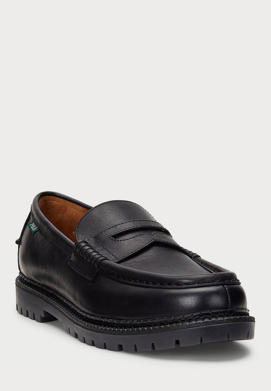 Лоферы Polo Ralph Lauren JETT LUG-SOLE LEATHER PENNY LOAFER, Black — фото 2