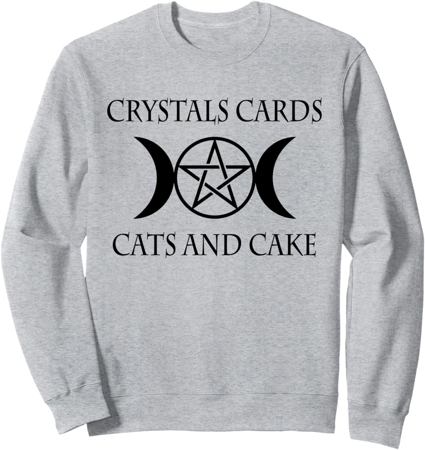 

Викка, ведьма, Тройная Лунная Богиня - Хрустальная карта, Кот и Торт, Толстовка Witchcraft Gifts And Wicca Clothing Co., серый