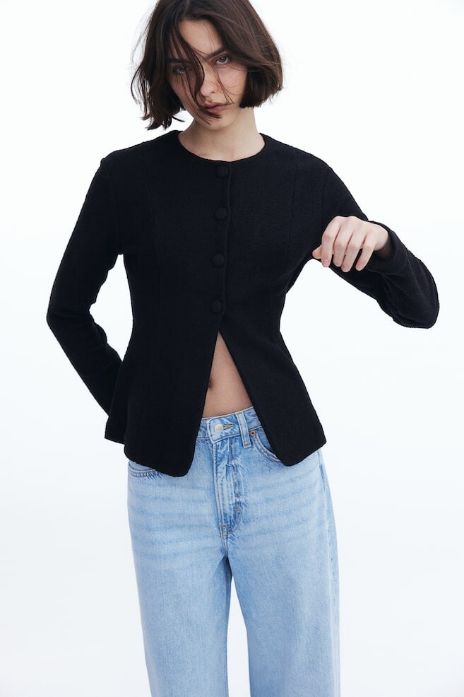 

Приталенный кардиган H&M, черный