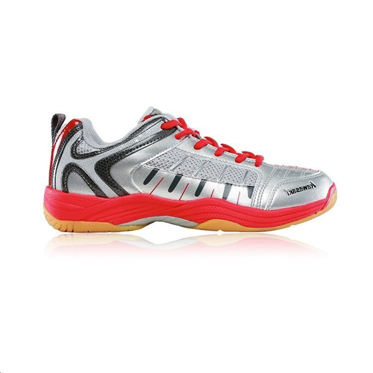 Кроссовки Kawasaki Badminton Shoes Unisex Low-top Silver/Red, серебряный — фото 2