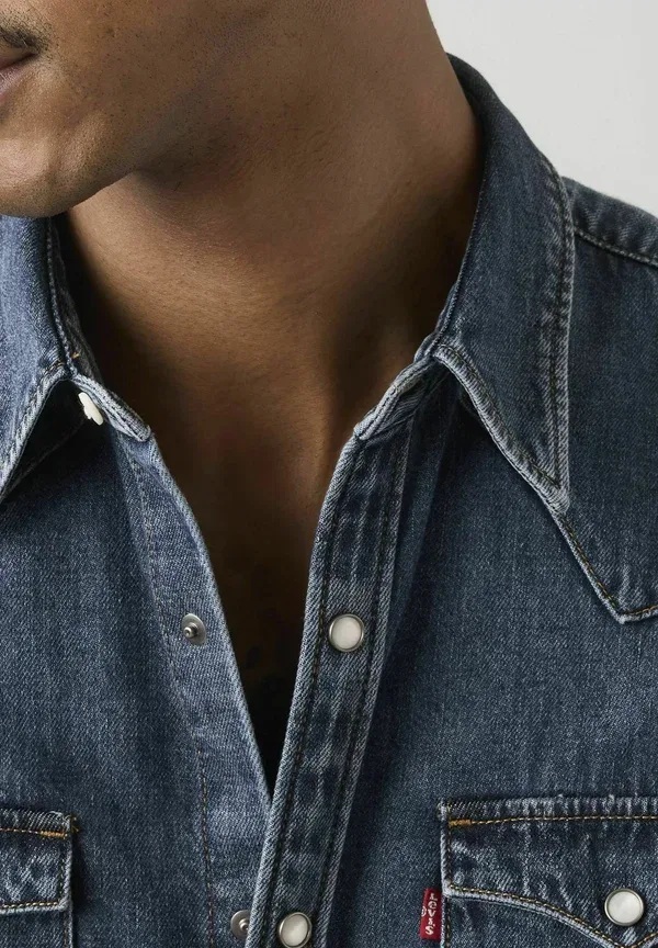 Рубашка вестерн Barstow Levi'S, medium indigo western, цвет средний индиго — фото 3