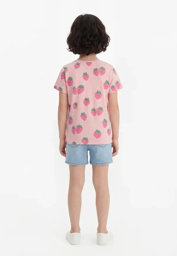 Футболка Lindex Strawberries 2 pack print, светло-розовый — фото 2