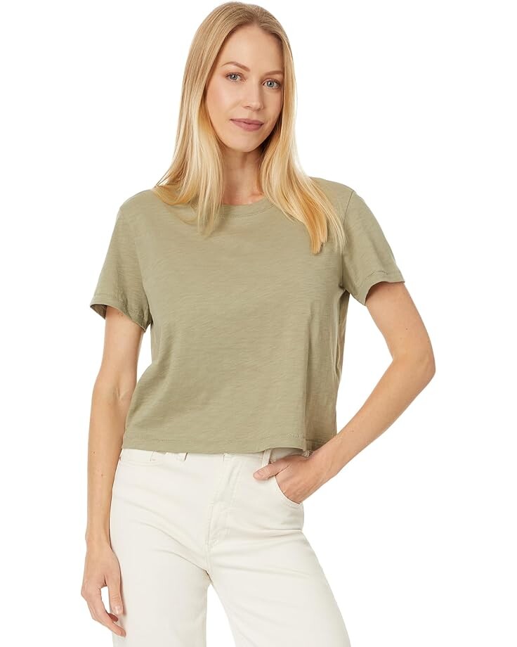 

Футболка Madewell Bella Tee Slub, цвет Earthen Green