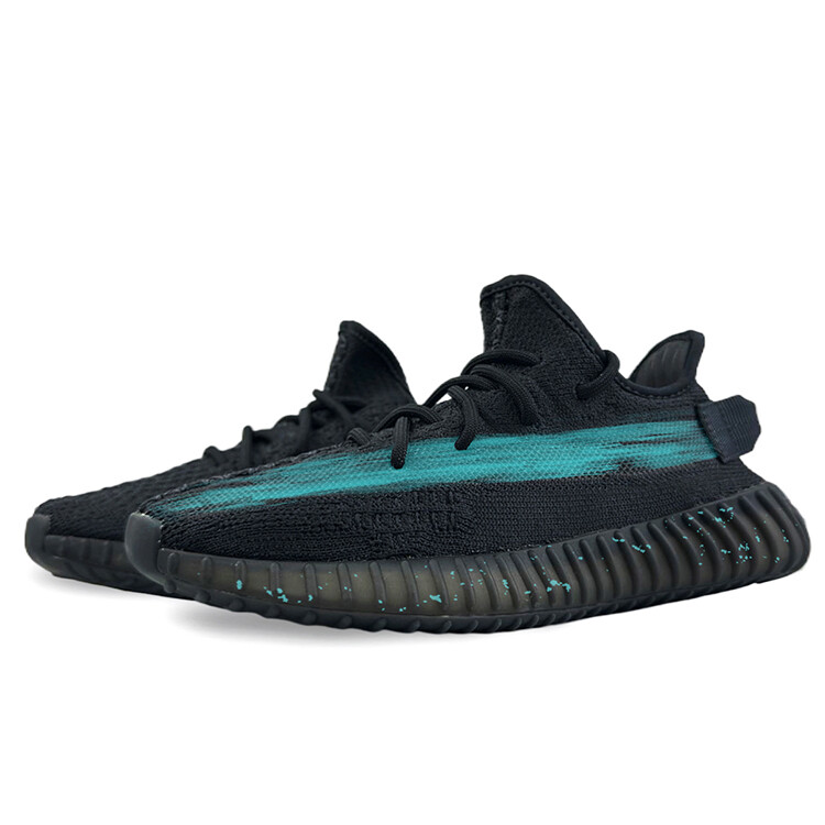 Кроссовки adidas originals Yeezy Boost 350 V2 Lifestyle Shoes Unisex Low-top Cyan/black, черный — фото 2