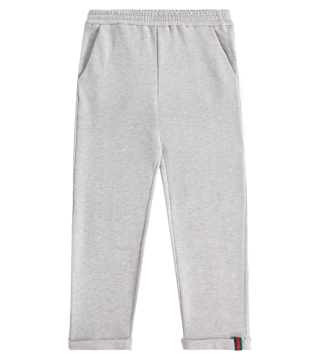 

Полосатые хлопковые джерси велосипедки Web Gucci Kids, Light Grey Mel/Mix