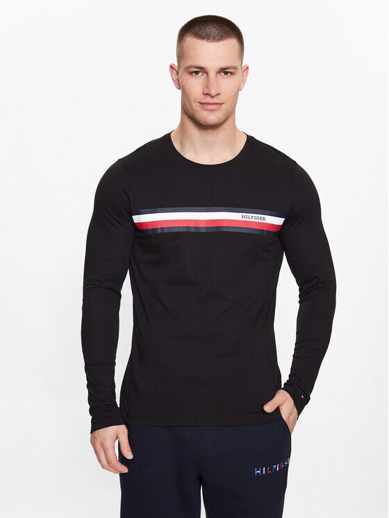 

Облегающий крой с длинными рукавами Tommy Hilfiger, черный