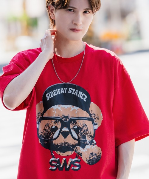 

Футболка с короткими рукавами и графическим принтом Sideway Stance, красная